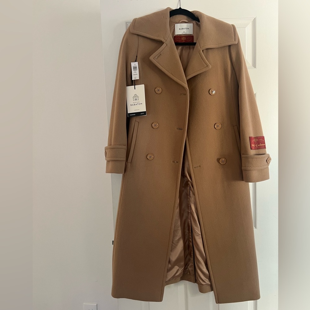 Never been worn, Barton Plaza Coat in Gold Camel.